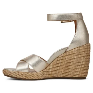 Clearance Marina Wedge Sandal Metallic Women Sandals | Heels & Wedges